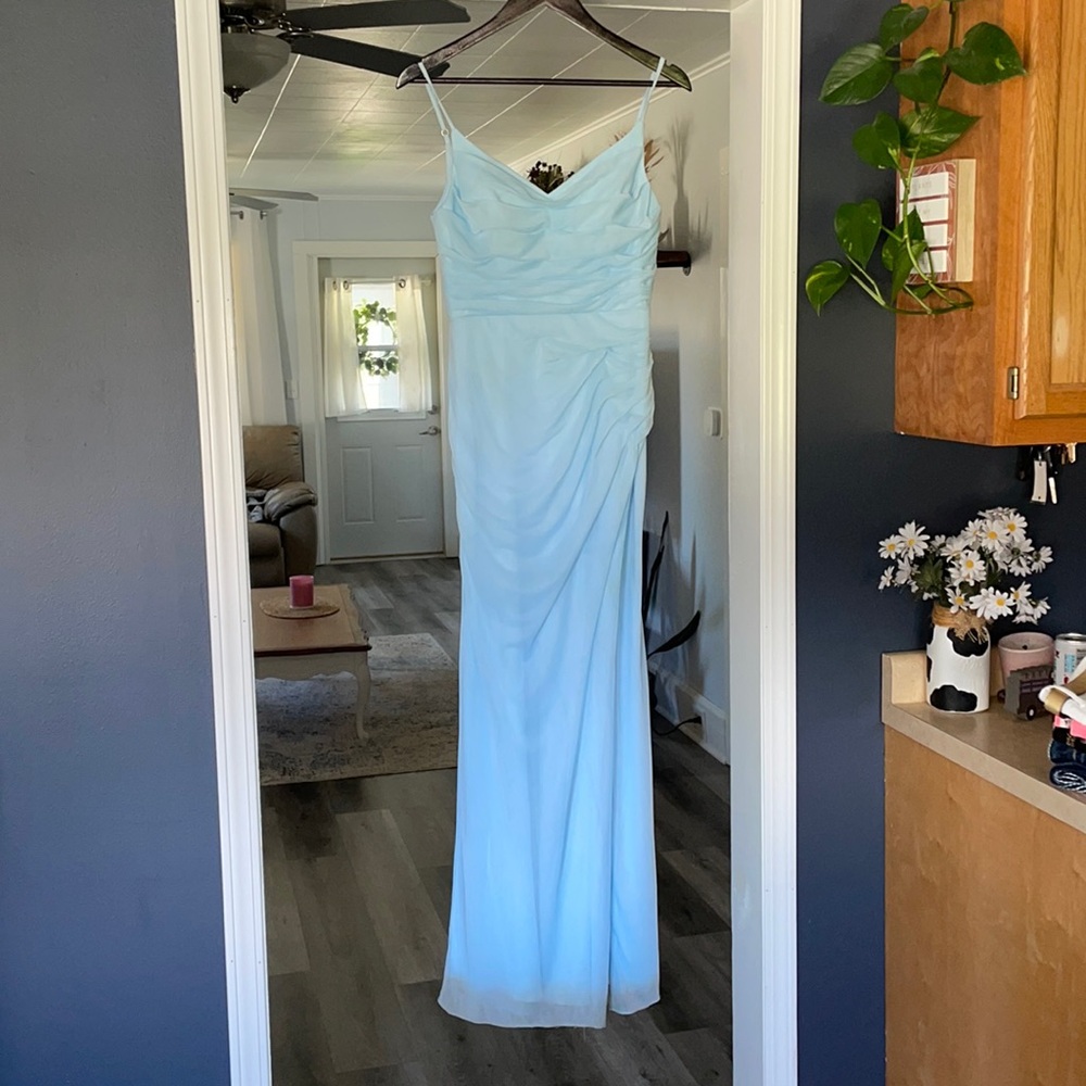 Azazie Sky Blue dress
